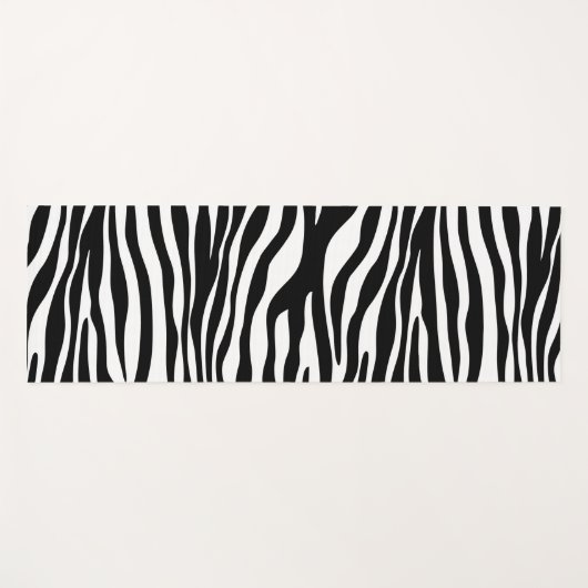 Zebra Print, Zebrastreifen, schwarz und weiß Yogamatte (Vorderseite (Horizontal))