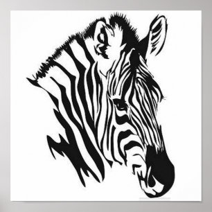 Zebra Profile Poster