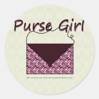 Zebra Purse Girl Stickers