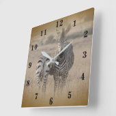 Zebra Quadratische Wanduhr (Winkel)