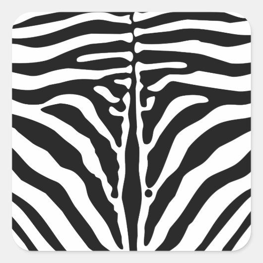 Zebra Quadratischer Aufkleber (Vorderseite)
