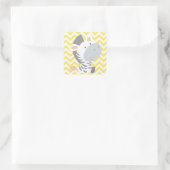 Zebra Quadratischer Aufkleber (Tasche)