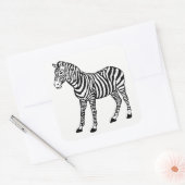Zebra Quadratischer Aufkleber (Umschlag)