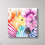 Zebra Rainbow Leinwand (Vorderseite)