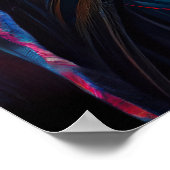 Zebra Rainbow Mohawk - Weirdcore RainbowPunk Poster (Ecke)