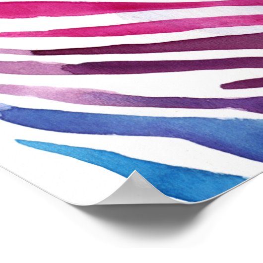 Zebra Rainbow Poster (Ecke)