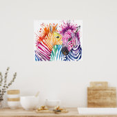 Zebra Rainbow Poster (Küche)