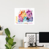 Zebra Rainbow Poster (Heimbüro)