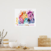 Zebra Rainbow Poster (Küche)