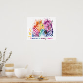 Zebra Rainbow Poster (Küche)