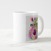 Zebra Rainbow Splash Jumbo-Tasse (Vorderseite Rechts)