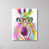 Zebra Rainbow Splash Leinwanddruck (Vorderseite)