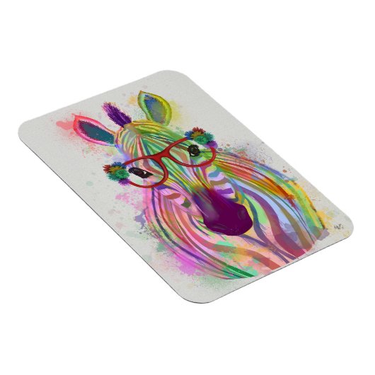 Zebra Rainbow Splash Magnet (Rechte Seite)