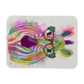 Zebra Rainbow Splash Magnet (Horizontal)