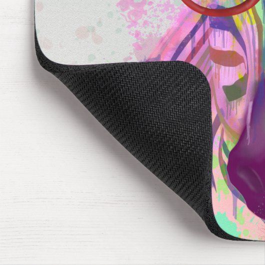 Zebra Rainbow Splash Mousepad (Ecke)