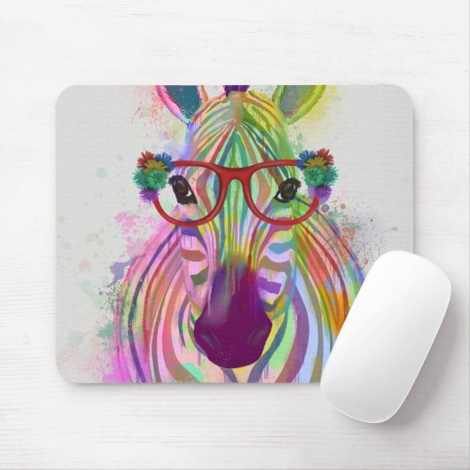 Zebra Rainbow Splash Mousepad (Mit Mouse)