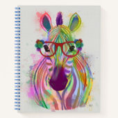 Zebra Rainbow Splash Notizblock (Vorderseite)