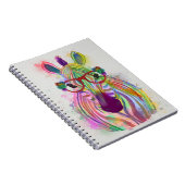 Zebra Rainbow Splash Notizblock (Rechte Seite)