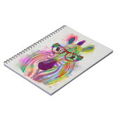 Zebra Rainbow Splash Notizblock (Linke Seite)