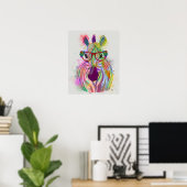 Zebra Rainbow Splash Poster (Heimbüro)