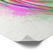 Zebra Rainbow Splash Poster (Ecke)