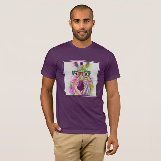 Zebra Rainbow Splash T-Shirt (Vorne ganz)