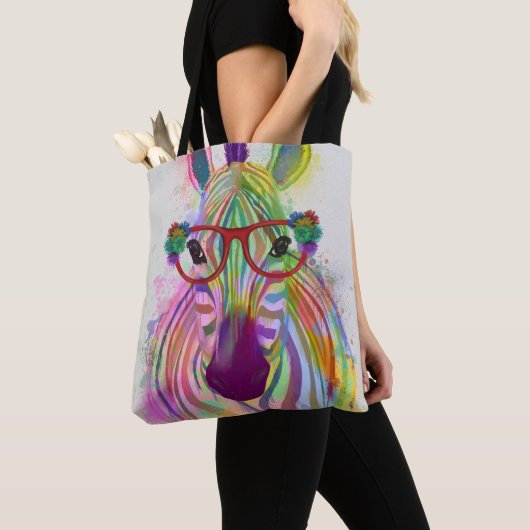 Zebra Rainbow Splash Tasche (Von Nahem)