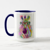 Zebra Rainbow Splash Tasse (Links)