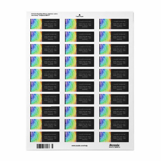 Zebra Rainbow und White Print (Vorne)