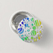 Zebra Rainbow und White Print Button (Vorne & Hinten)