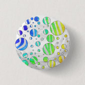 Zebra Rainbow und White Print Button (Vorderseite)