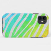 Zebra Rainbow und White Print Case-Mate iPhone Hülle (Rückseite (Horizontal))