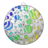 Zebra Rainbow und White Print Dartscheibe (vorne)