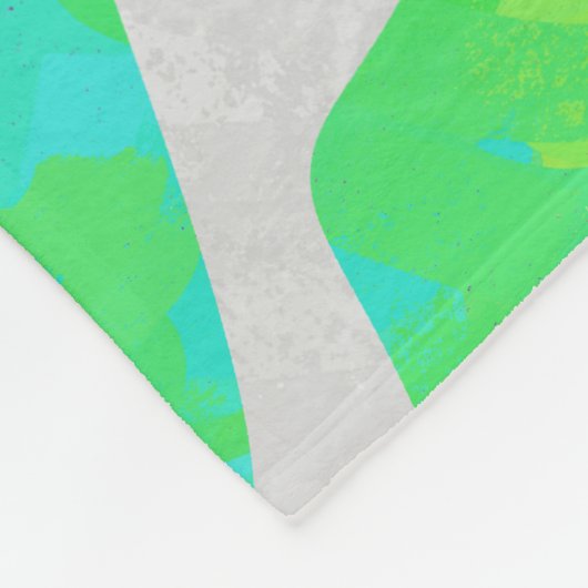 Zebra Rainbow und White Print Fleecedecke (Ecke)