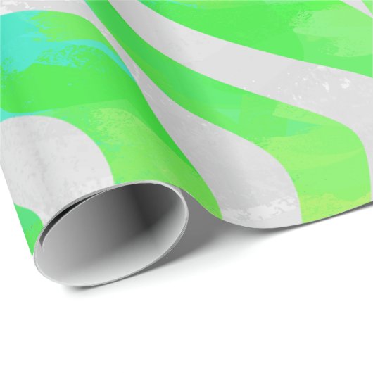 Zebra Rainbow und White Print Geschenkpapier (Rolleneckpunkt)