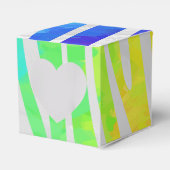 Zebra Rainbow und White Print Geschenkschachtel (Vorderseite)