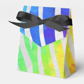 Zebra Rainbow und White Print Geschenkschachtel (Vorderseite)