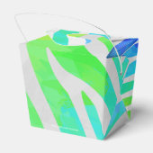 Zebra Rainbow und White Print Geschenkschachtel (Rückseite)