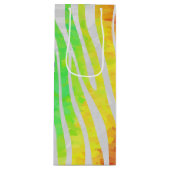 Zebra Rainbow und White Print Geschenktüte Für Weinflaschen (Vorderseite)