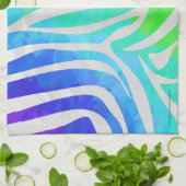 Zebra Rainbow und White Print Geschirrtuch (Gefaltet)