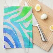 Zebra Rainbow und White Print Geschirrtuch (Viertel Falte)