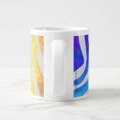 Zebra Rainbow und White Print Jumbo-Tasse (Rückseite)
