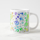 Zebra Rainbow und White Print Jumbo-Tasse (Rechts)