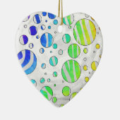 Zebra Rainbow und White Print Keramikornament (Rechts)