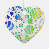 Zebra Rainbow und White Print Keramikornament (Hinten)