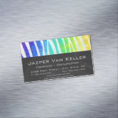 Zebra Rainbow und White Print Magnetische Visitenkarte (Beispiel)