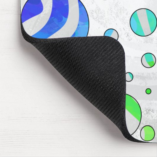 Zebra Rainbow und White Print Mousepad (Ecke)