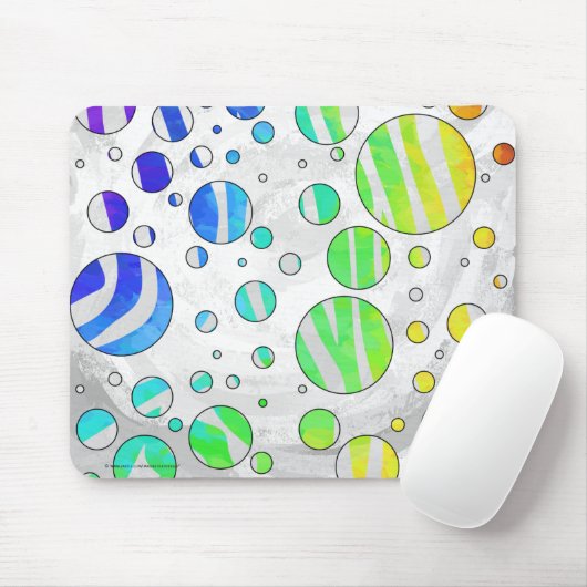 Zebra Rainbow und White Print Mousepad (Mit Mouse)