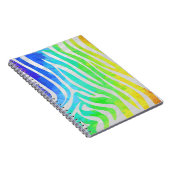 Zebra Rainbow und White Print Notizblock (Rechte Seite)