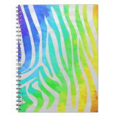 Zebra Rainbow und White Print Notizblock (Vorderseite)